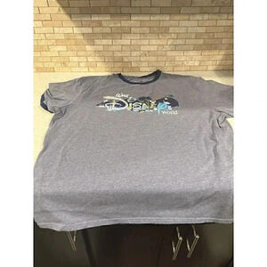 2021 Walt Disney World 50th Anniversary Park Icons Blue Shirt Adult‎ Xxl bq